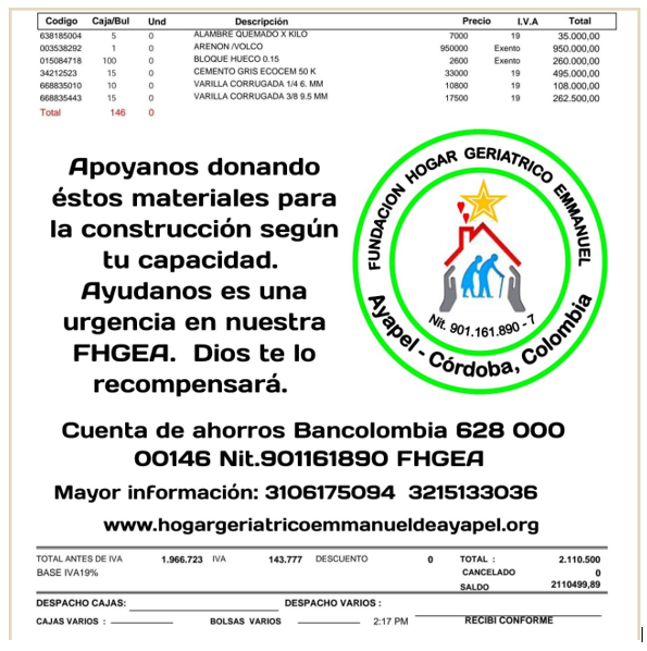 A QUIENES NOS PUEDAN APOYAR CON ESTOS MATERIALES DIOS LES SABRA RECOMPENSAR